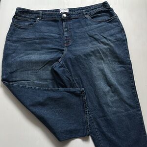 Lane Bryant Cropped Blue Denim Jeans.  Women’s size 22